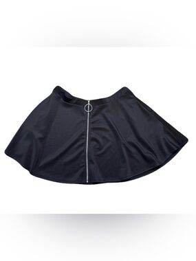Black O-Ring Zipper Skirt Hot Topic Polyester Spandex Blend Women Plus Size 3